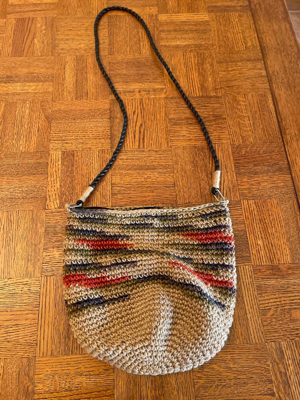 Boho woven hemp market Crossbody bag